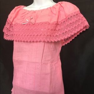 Pink cotton blouse